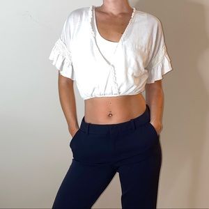 Flattering White crop top
